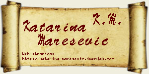 Katarina Marešević vizit kartica